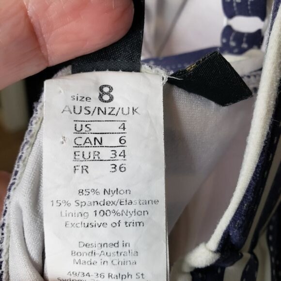 Niptuck Joanne Sorrento Stripe One Piece Swimsuit Size 4 - Picture 8 of 9